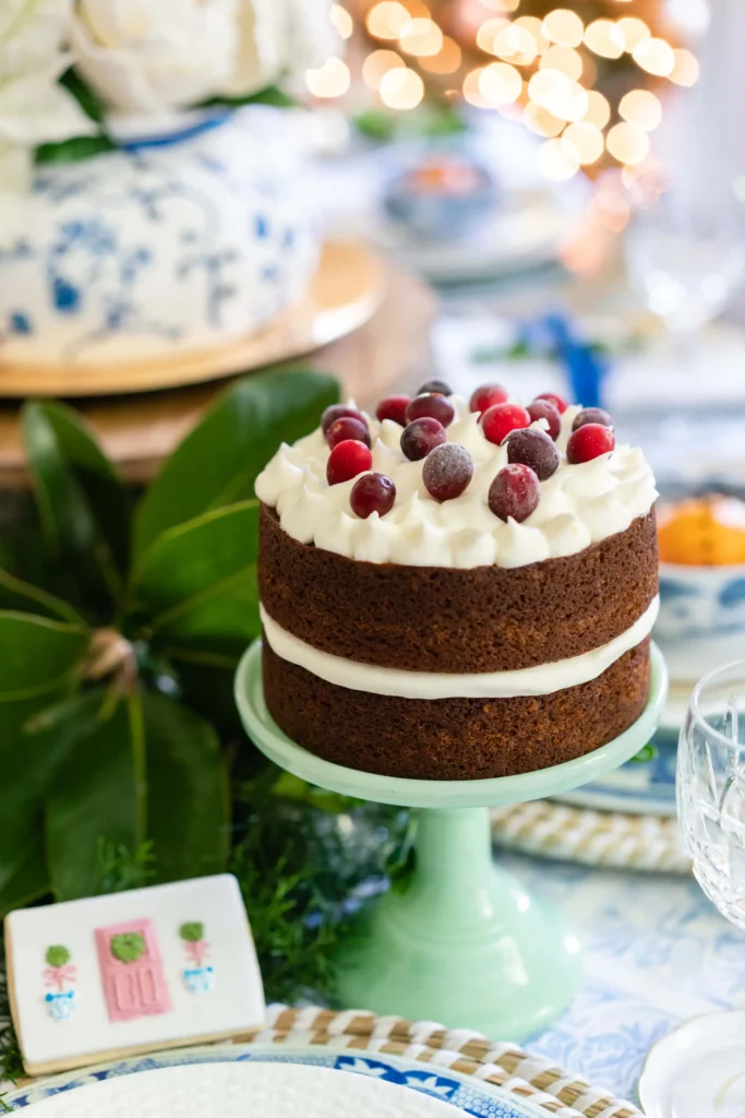 Mini Gingerbread Cake with Lemon-Cream Cheese Frosting