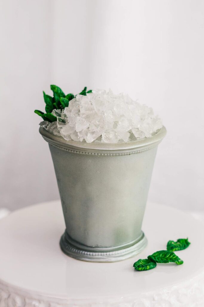 hyperrealistic mint julep cake