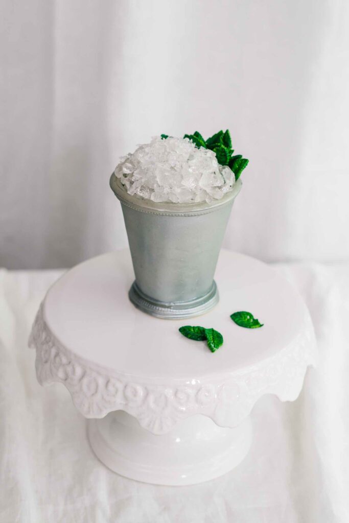 hyperrealistic mint julep cake